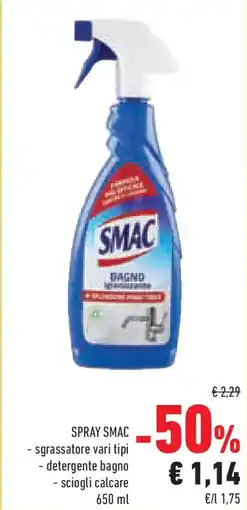Conad Superstore Spray smac sgrassatore, detergente bagno, sciogli calcare offerta