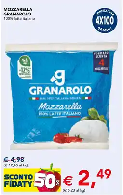 Esselunga MOZZARELLA GRANAROLO 100% latte italiano offerta