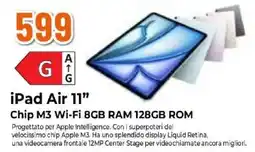 Expert iPad Air 11" Chip M3 Wi-Fi 8GB RAM 128GB ROM offerta