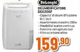 Expert DeLonghi DEUMIDIFICATORE DEX210SF offerta