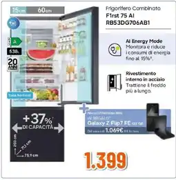 Expert SAMSUNG Frigorifero Combinato First 75 Al RB53DG706AB1 offerta