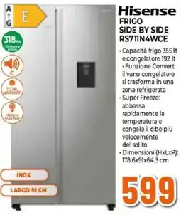 Expert Hisense FRIGO SIDE BY SIDE RS711N4WCE offerta