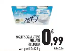 Conad Yogurt senza lattosio bella vita free meran offerta