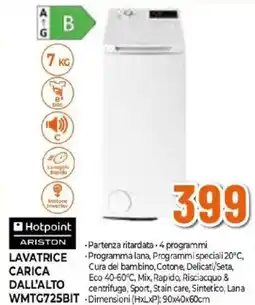 Expert Hotpoint ARISTON LAVATRICE CARICA DALL'ALTO WMTG725BIT offerta