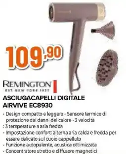 Expert REMINGTON ASCIUGACAPELLI DIGITALE AIRVIVE EC8930 offerta