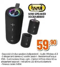 Expert trevi MINI SPEAKER XSC8A88B00 offerta