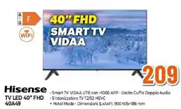 Expert Hisense TV LED 40" FHD 40A49 offerta