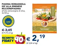 Esselunga Piadina romagnola igp alla riminese RICCIONEPIADINA offerta