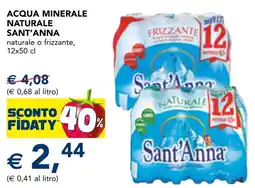 Esselunga Acqua minerale naturale SANT'ANNA offerta