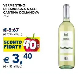 Esselunga Vermentino di sardegna naeli CANTINA DOLIANOVA offerta