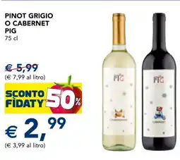 Esselunga Pinot grigio o cabernet PIG offerta