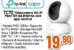 Expert TC70 Telecamera Wi-Fi Pan/Tilt offerta