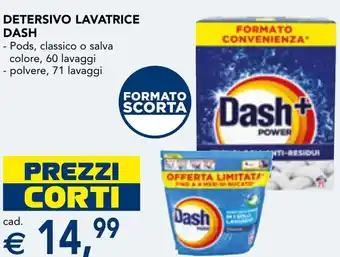 Esselunga Detersivo lavatrice DASH offerta