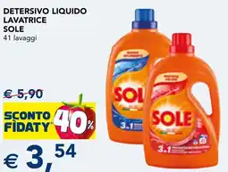 Esselunga Detersivo liquido lavatrice SOLE offerta