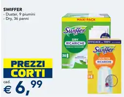 Esselunga SWIFFER Duster, 9 piumini - Dry, 36 panni offerta
