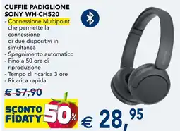Esselunga CUFFIE PADIGLIONE SONY WH-CH520 offerta