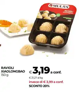 Unicoop Mulan ravioli xiaolongbao offerta