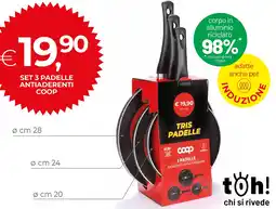 Unicoop Set 3 padelle antiaderenti COOP offerta