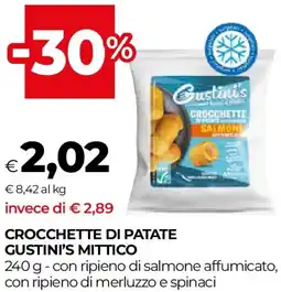 Unicoop Crocchette salmone GUSTINI'S MITTICO offerta