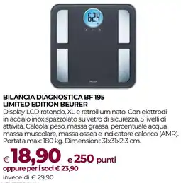 Unicoop Bilancia diagnostica BF 195 limited edition beurer offerta