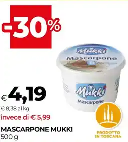 Unicoop Mascarpone MUKKI offerta
