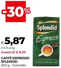 Unicoop Caffè espresso SPLENDID offerta