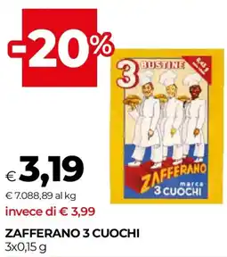 Unicoop Zafferano 3 cuochi offerta