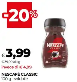Unicoop Nescafé classic offerta