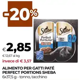 Unicoop Alimento per gatti paté perfect portions SHEBA offerta