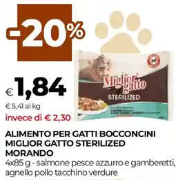 Unicoop Alimento per gatti bocconcini miglior gatto sterilized MORANDO offerta