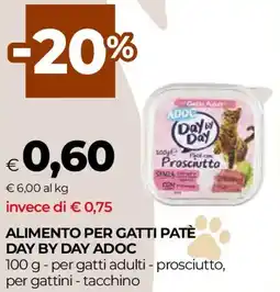Unicoop Alimento per gatti patè DAY BY DAY ADOC offerta