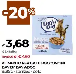 Unicoop Alimento per gatti bocconcini DAY BY DAY ADOC offerta