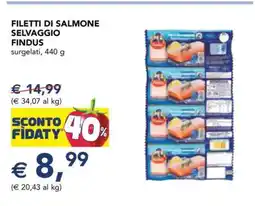 Esselunga FILETTI DI SALMONE SELVAGGIO FINDUS offerta