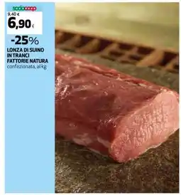 Coop LONZA DI SUINO IN TRANCI FATTORIE NATURA offerta