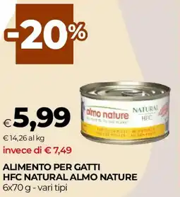 Unicoop Alimento per gatti natural hpc hfc natural ALMO NATURE offerta