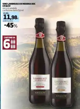 Coop Vino Lambrusco di Modena DOC CIV&CIV offerta