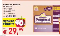 Esselunga Pannolini Pampers Progressi offerta