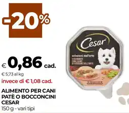 Unicoop Alimento per cani patè o bocconcini CESAR offerta