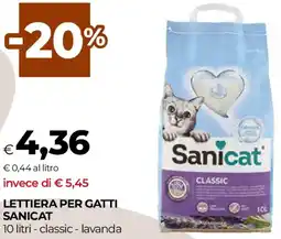 Unicoop Lettiera per gatti SANICAT offerta