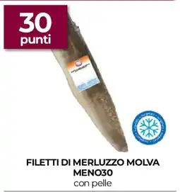 Unicoop Filetti di merluzzo molva MENO30 con pelle offerta