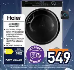 Unieuro Haier ASCIUGATRICE HD1000959EIT offerta