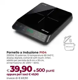 Unicoop Fornello a Induzione PI04 Girmi offerta