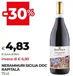 Unicoop Nerammuri sicilia DOC RAPITALÀ offerta