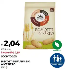 Unicoop Biscotti di farro bio ALCE NERO offerta