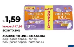 Unicoop Assorbenti LINES IDEA ULTRA offerta