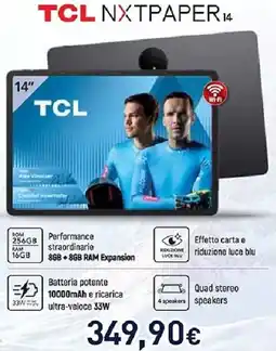 Unieuro TCL NXTPAPER 14 offerta