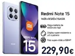 Unieuro Redmi Note 15 offerta
