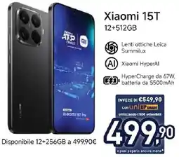 Unieuro Xiaomi 15T offerta
