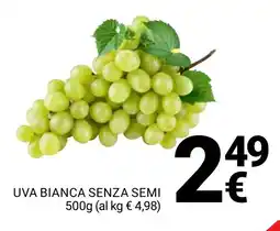 Supermercati Gulliver Uva bianca senza semi offerta