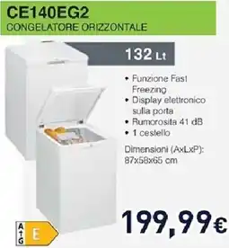 Unieuro IGNIS CE140EG2 CONGELATORE ORIZZONTALE offerta